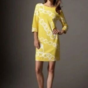 Lilly Pulitzer Yellow and White Dress